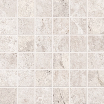 Omnia Mosaico 4,8×4,8 GKM1 - Emperador White, Spazzolato r10, 30x30cm, 9.00mm, Rectified