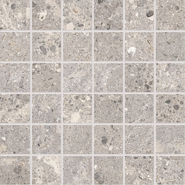Omnia Mosaico 4,8×4,8 GKM5 - Devix Greige, Spazzolato r10, 30x30cm, 9.00mm, Rectified
