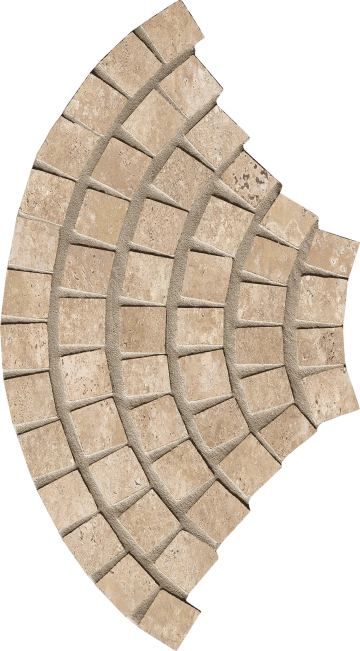 Percorsi Frame Coda di Pavone GJC5 - Travertino Beige, Spazzolato r10, 104x57cm, 9.00mm, Rectified