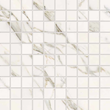 Elements Lux Mosaico 2,8×2,8 M9A2 - Calacatta Statuarietto, Lappato, 30x30cm, 9.00mm, Rectified