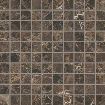 Elements Lux Mosaico 2,8×2,8 A2M4 - Emperador, Lappato, 30x30cm, 9.00mm, Rectified