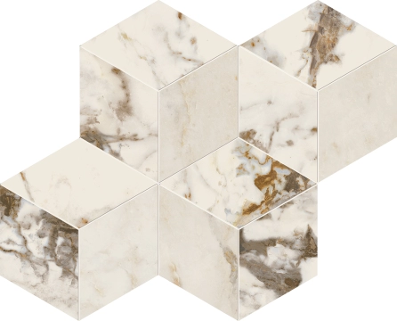 Interno4 Mosaico Rombi EB1O - Breccia Tortona, Lappato, 35.2x30cm, 9.00mm, Rectified