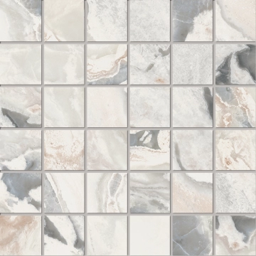 Interno4 Mosaico 4,8×4,8 EB3M - Calacatta San Babila, Lappato, 30x30cm, 9.00mm, Rectified