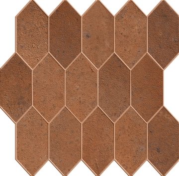 Italica Mosaico Losanga 1086275 - Terra Bruciata, Naturale, 30x30cm, 9.50mm, Not rectified