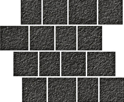 Eclettica Mosaico Pavè 1081800 - Nero Eclettico, Rock, 30x30cm, 9.50mm, Not rectified