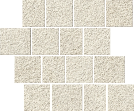 Eclettica Mosaico Pavè 1081799 - Bianco, Rock, 30x30cm, 9.50mm, Not rectified