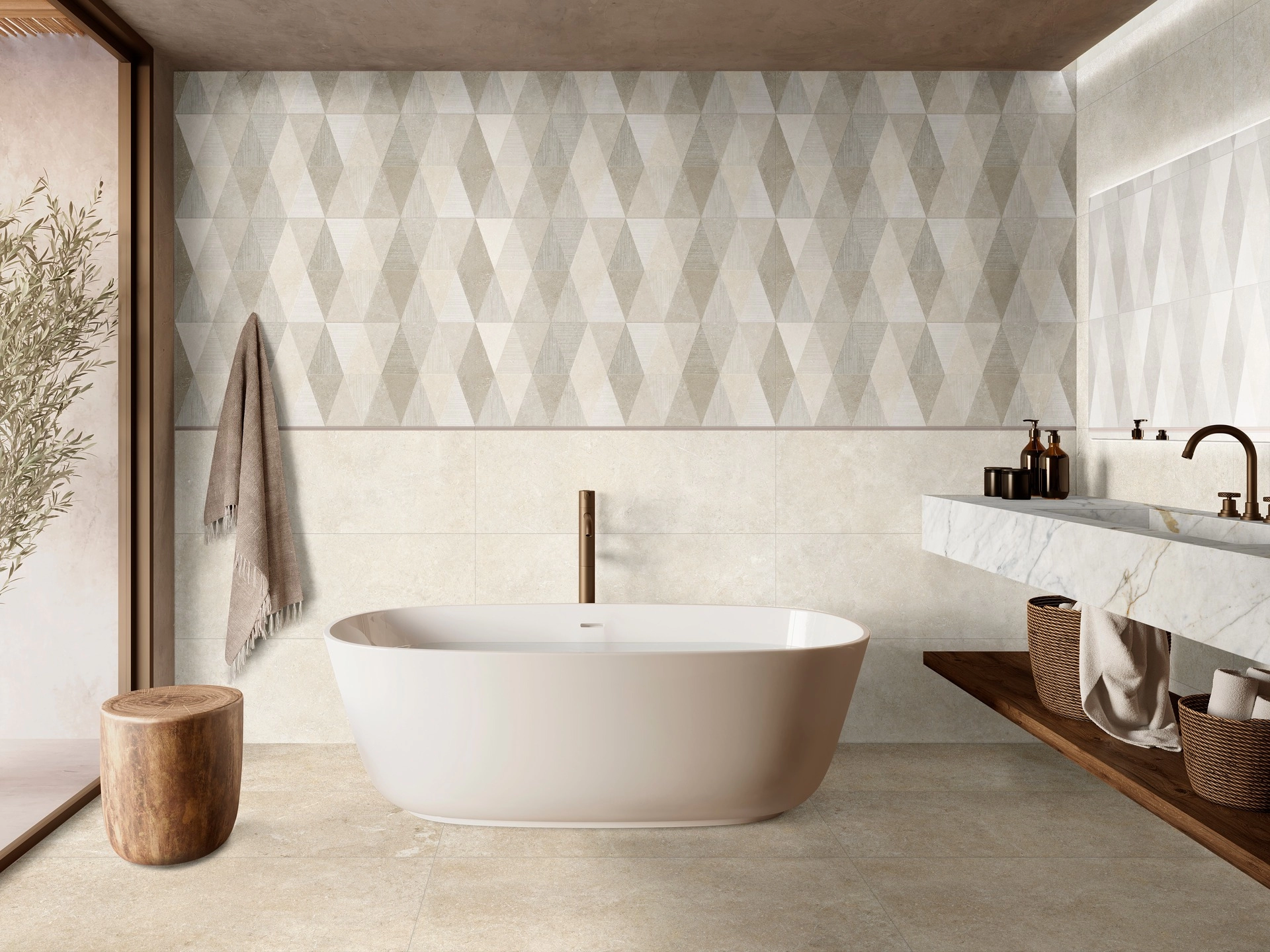 Marazzi Limestone Wall, Concrete