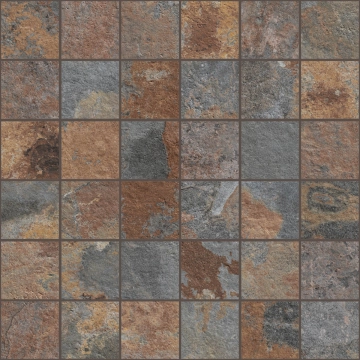 Rocking Mosaico M1HL - Multicolor, Strutturato, 30x30cm, 9.50mm, Not rectified
