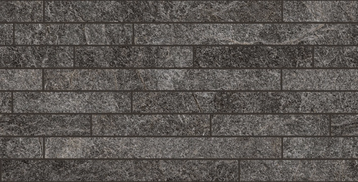 Rocking Mosaico M1HU - Anthracite, Strutturato, 22.5x55cm, 10.00mm, Not rectified