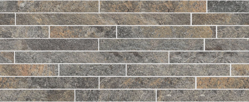 Rocking Mosaico M1HT - Grey, Strutturato, 22.5x55cm, 10.00mm, Not rectified
