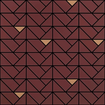 Eclettica Mosaico Bronze M3J4 - Purple, Matt, 15.75x15.75