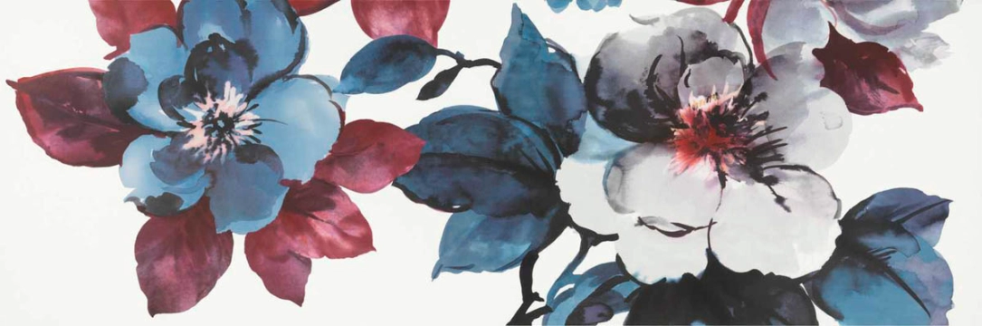 Eclettica Decoro Peony M2U8 - White, Semi-matt, 47.24x47.24