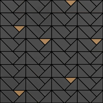 Eclettica Mosaico Bronze M3JD - Antracite, Matt, 15.75x15.75