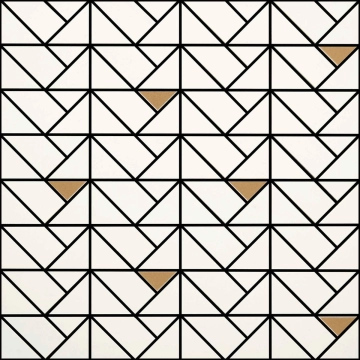 Eclettica Mosaico Bronze M3JA - White, Matt, 15.75x15.75