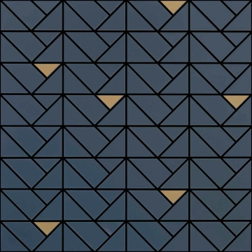 Eclettica Mosaico Bronze M3JH - Blue, Matt, 15.75x15.75