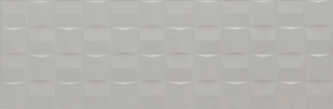 Pottery Struttura Cube 3D MMV1 - Silver, Lux, 25x76cm, 9.00mm, Not rectified