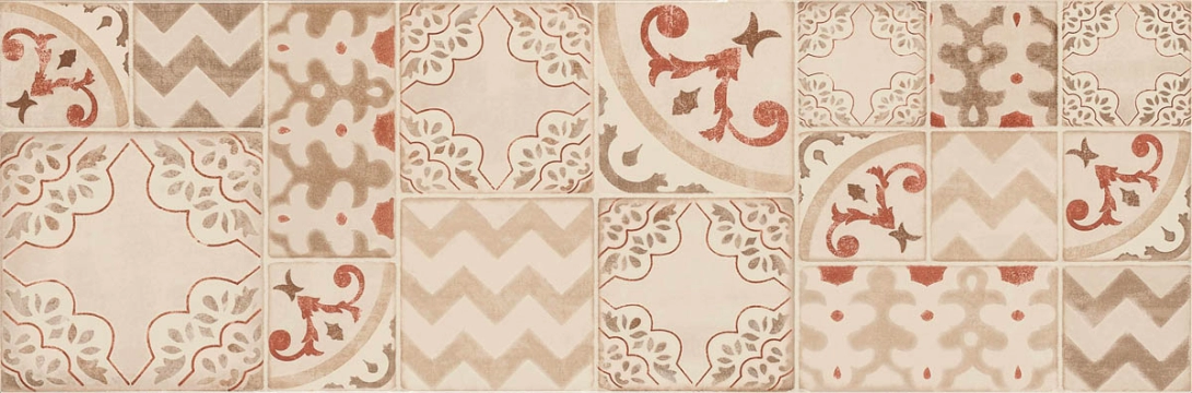 Pottery Decoro Azulejo MMV3 - Champagne, Matt, 25x76cm, 9.00mm, Not rectified