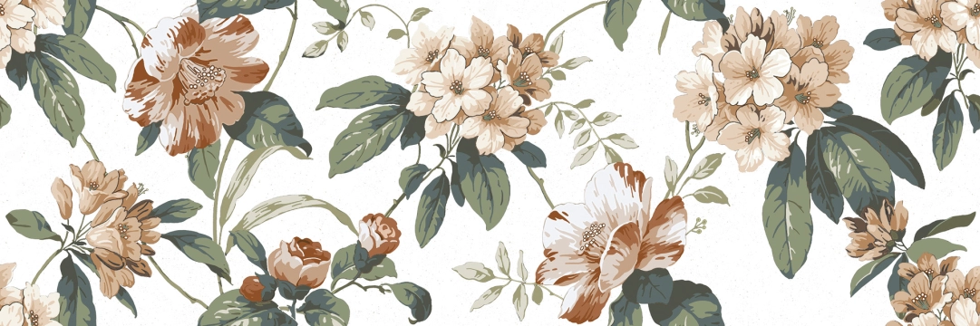 Racconti Decoro Primule MD1T - Caldo, Satin, 30x90cm, 10.00mm, Rectified
