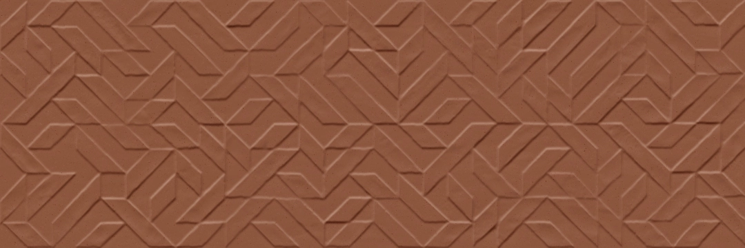 Racconti Struttura Segmenti 3D MCYY - Terracotta, Satin, 30x90cm, 10.00mm, Rectified