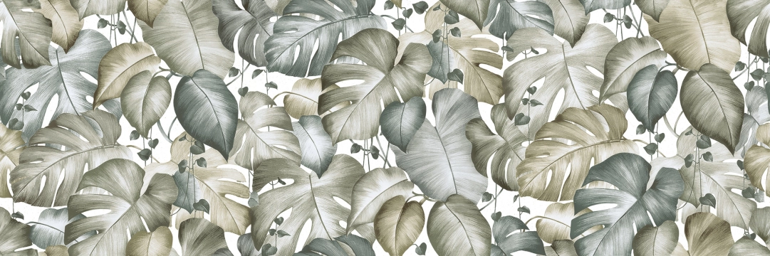 Racconti Decoro Foglie MD1R - Caldo, Satin, 30x90cm, 10.00mm, Rectified