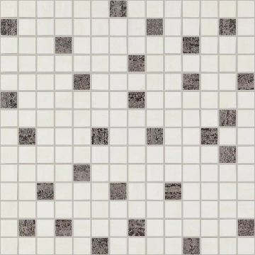 Materika Mosaico MMQV - Off White, Matt, 40x40cm, 6.00mm, Not rectified