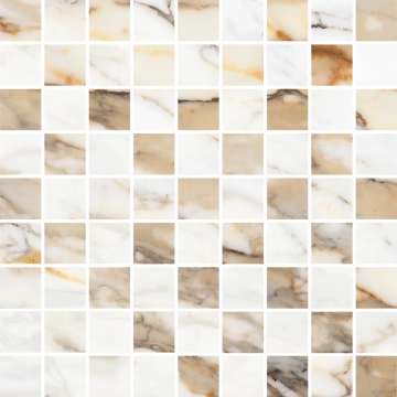 Allmarble Mosaico MEYZ - Calacatta Vena Vecchia, Lux, 30x30cm, 10.00mm, Not rectified