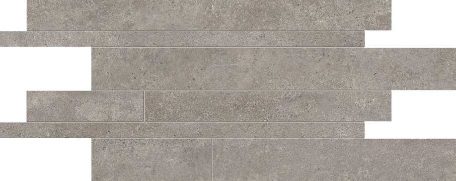 Re-play Concrete Listelli Sfalsati EKGL - Dark Grey, Naturale, 11.81x23.62