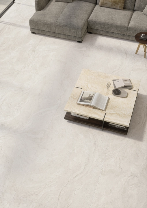 Carrelage Imitation Travertin Blanc Provenza Unique – 30x60 Cm, Effet Marbre, Résistant à L'eau, Made In Italy