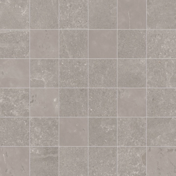 Groove Mosaico 5x5 E3FT - Bright Grey, Naturale, 30x30cm, 9.50mm, Rectified