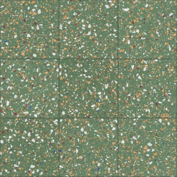 Terrazzo 8431940440243 - Green, Natural, 59.2x59.2cm, 10.00mm, Rectified