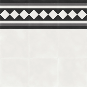 Vienna Border 8431940385957 - White, Natural, 59.2x59.2cm, 10.00mm, Not rectified