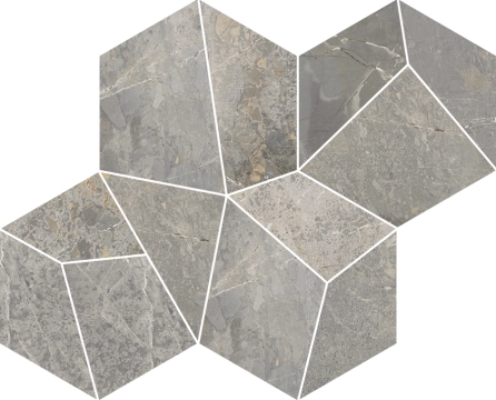 Dstone Mosaico Tren 8430828321407 - Ash Lekue, Natural, 42x34cm, 10.00mm, Rectified