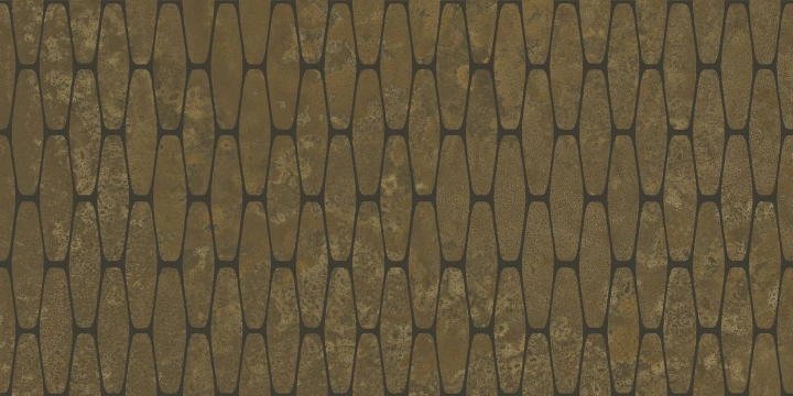 Illusion Stamp 8431940463594 - Brass, Lappato, 49.75x99.55cm, 7.00mm, Not rectified
