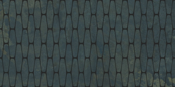 Illusion Stamp 8431940463617 - Turquoise, Lappato, 49.75x99.55cm, 7.00mm, Not rectified