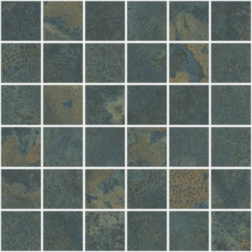 Illusion Mosaico 5x5 8430828337811 - Turquoise, Lappato, 29.75x29.75cm, 7.00mm, Not rectified