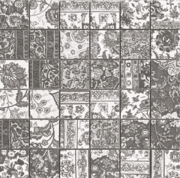 Kilim Mosaico 5x5 8430828282234 - Black, Natural, 29.75x29.75cm, 7.00mm, Rectified