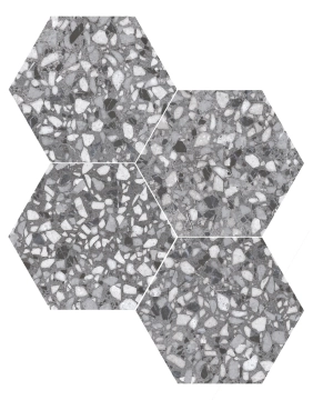 Terazzo Q1150 - Grey, Matt, 23x27cm, 10.00mm, Rectified