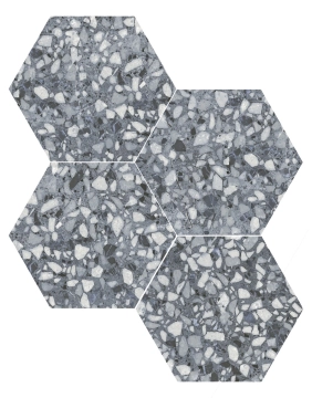 Terazzo Q1150 - Blue, Matt, 23x27cm, 10.00mm, Rectified