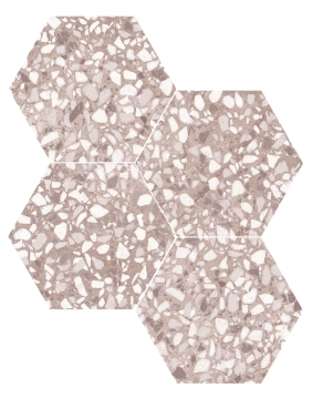 Terazzo Q1150 - Rose, Matt, 23x27cm, 10.00mm, Rectified