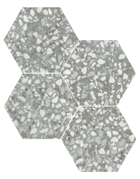 Terazzo Q1150 - Sage, Matt, 23x27cm, 10.00mm, Rectified