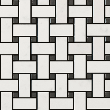 Lux Experience Mosaico Basketwave MW01MBWFA - Statuarietto, Fade, 30x30cm, 9.00mm, Not rectified
