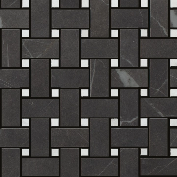 Lux Experience Mosaico Basketwave MW02MBWFA - Pietra Grey, Fade, 30x30cm, 9.00mm, Not rectified