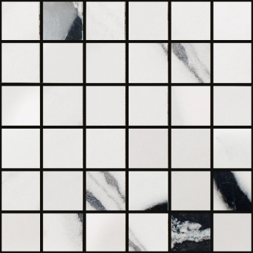 Lux Experience Mosaico Mix MW063MM - Panda White, Mix, 30x30cm, 9.00mm, Not rectified