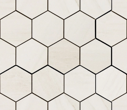 Lux Experience Mosaico Esagona MW03MESFA - Helsinki White, Fade, 26x30cm, 9.00mm, Not rectified