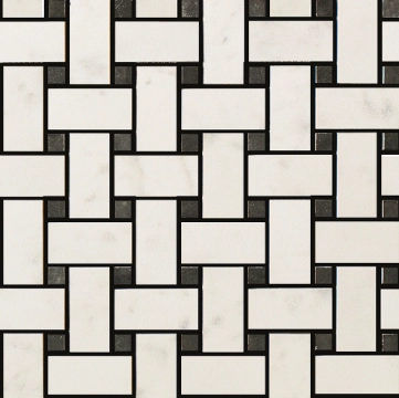Lux Experience Mosaico Basketwave MW03MBWFA - Helsinki White, Fade, 30x30cm, 9.00mm, Not rectified