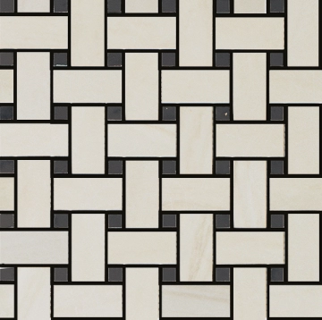 Lux Experience Mosaico Basketwave MW05MBWFA - Calacatta Mont Blanc, Fade, 30x30cm, 9.00mm, Not rectified