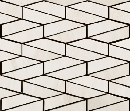 Lux Experience Mosaico Esagona Allungato Mix MW03MESAM - Helsinki White, Mix, 25.5x29.5cm, 9.00mm, Not rectified