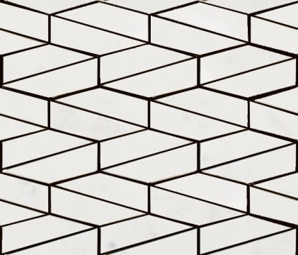 Lux Experience Mosaico Esagona Allungato Mix MW01MESAM - Statuarietto, Mix, 25.5x29.5cm, 9.00mm, Not rectified