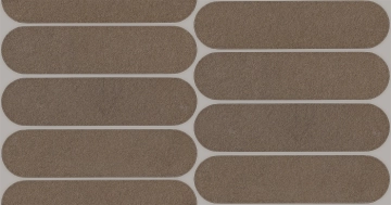 Nuances Mosaico Ovale NU08MOV - Marrone, Strideup, 19.5x37cm, 9.00mm, Not rectified