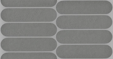 Nuances Mosaico Ovale NU03MOV - Antracite, Strideup, 19.5x37cm, 9.00mm, Not rectified